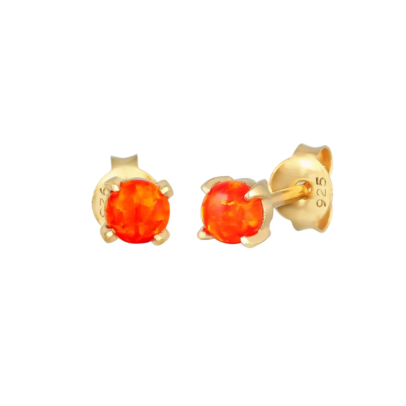 Elli "Ohrstecker | Opal ( Weiß )< Ohrringe|Silber