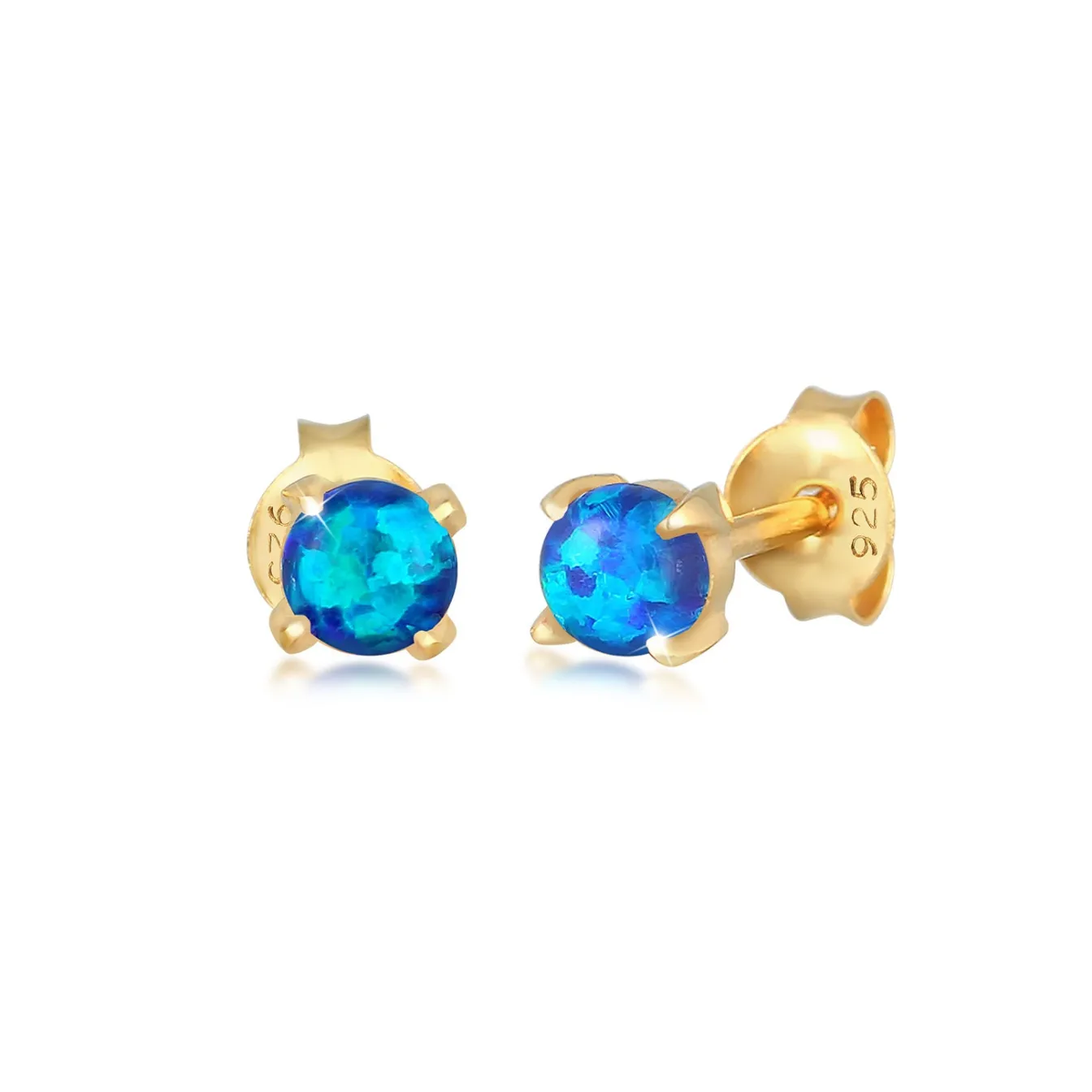 Elli "Ohrstecker | Opal ( Weiß )< Ohrringe|Silber