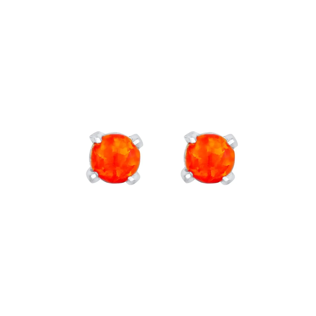 Elli "Ohrstecker | Opal ( Weiß )< Ohrringe|Silber