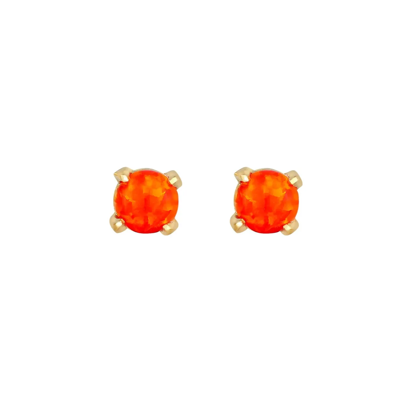 Elli "Ohrstecker | Opal ( Weiß )< Ohrringe|Silber