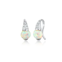 Elli "Ohrstecker | Opal ( Weiß )< Ohrringe|Vergoldet