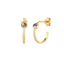 Elli "Ohrstecker | Quarz ( Transparent )< Ohrringe|Vergoldet