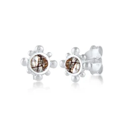 Elli "Ohrstecker | Quarz ( Transparent )< Ohrringe|Silber