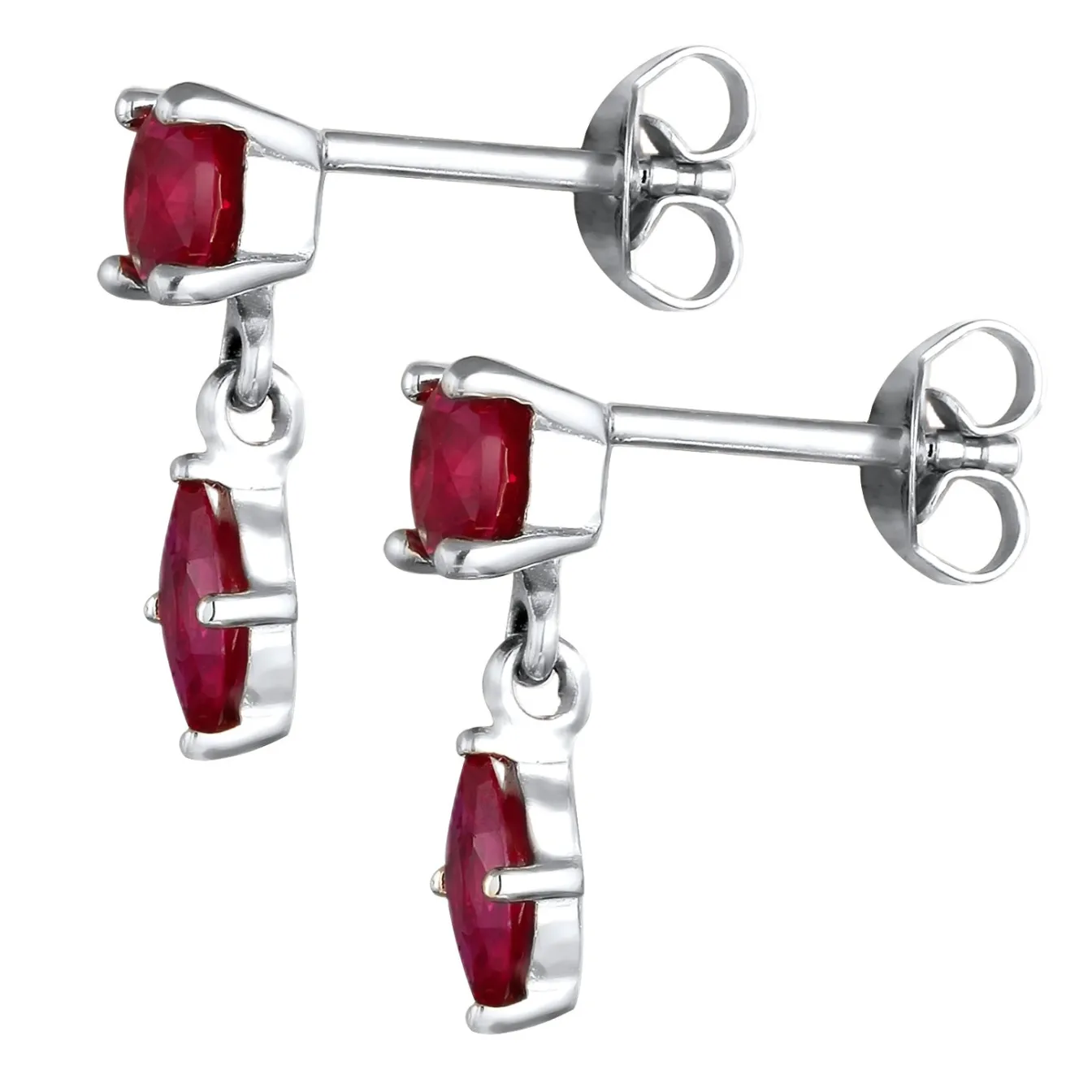 Elli "Ohrstecker | Rubin (Rot)< Vergoldet|Ohrringe