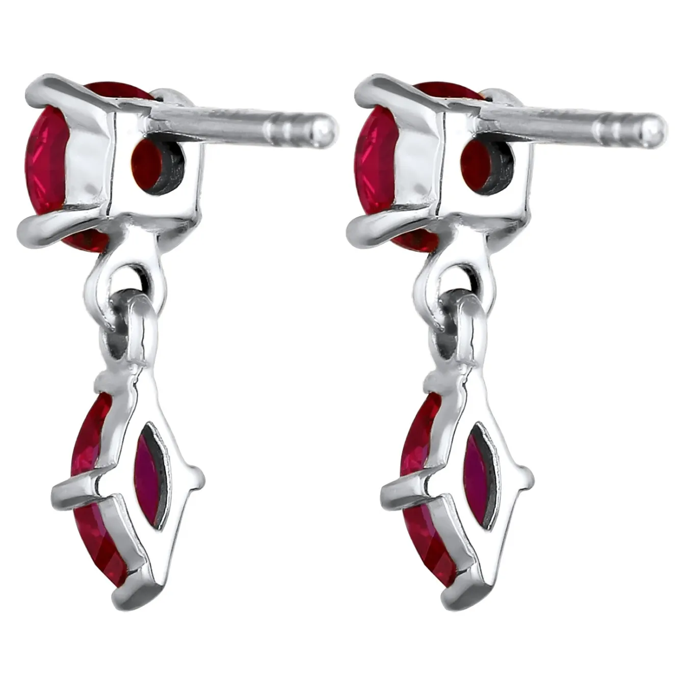 Elli "Ohrstecker | Rubin (Rot)< Vergoldet|Ohrringe