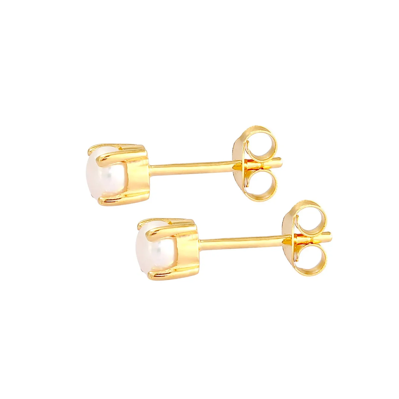 Elli "Ohrstecker | Süßwasserperle< Silber|Perlen