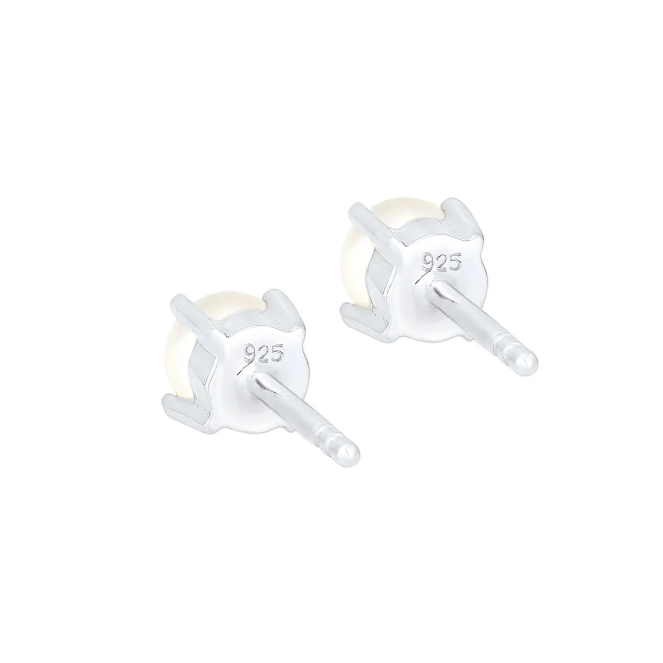 Elli "Ohrstecker | Süßwasserperle< Silber|Perlen