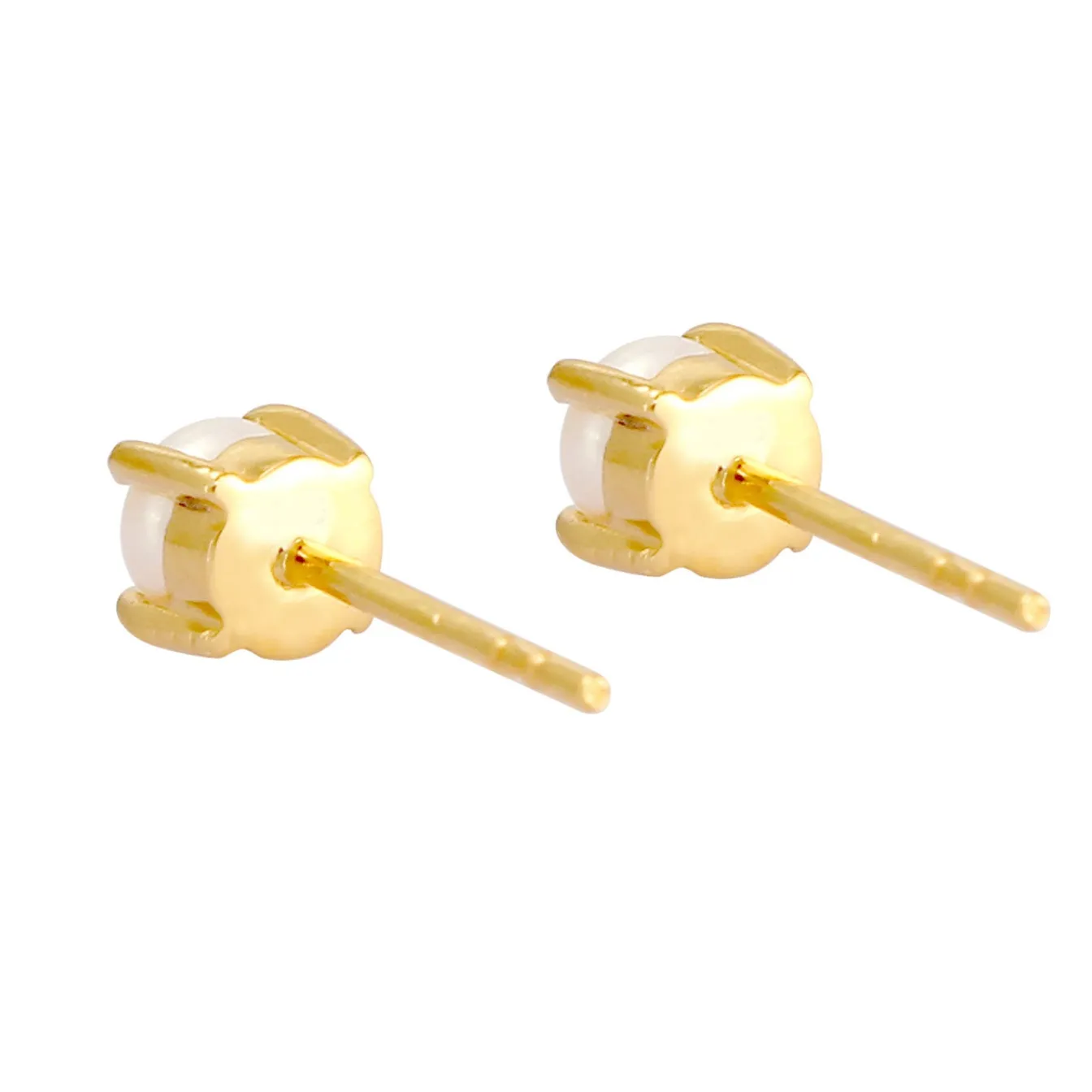 Elli "Ohrstecker | Süßwasserperle< Silber|Perlen