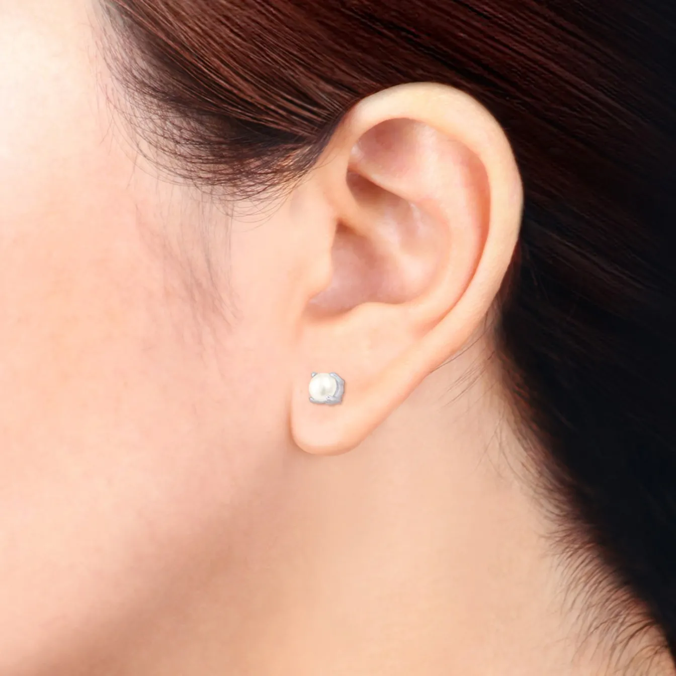 Elli "Ohrstecker | Süßwasserperle< Silber|Perlen