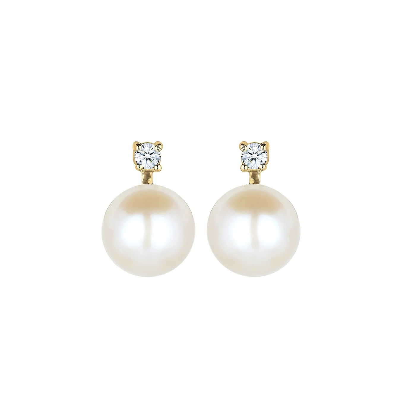 Elli "Ohrstecker | Süßwasserperle, Diamant ( , 0,06 ct )< Perlen|Ohrringe