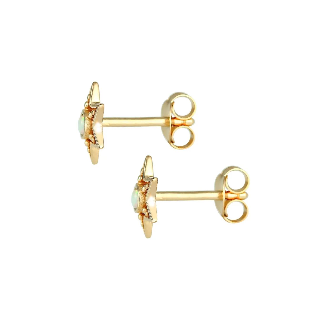Elli "Ohrstecker Astro | Opal ( Weiß )< Ohrringe|Vergoldet