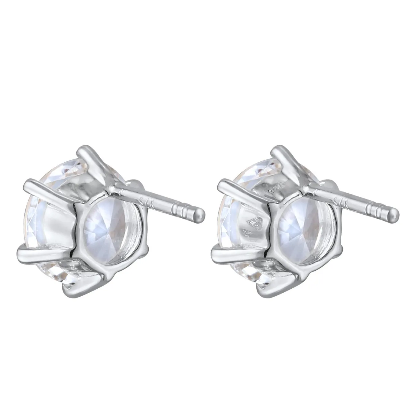 Elli "Ohrstecker Basic | Glas Kristalle (Weiß)< Roségold|Ohrringe