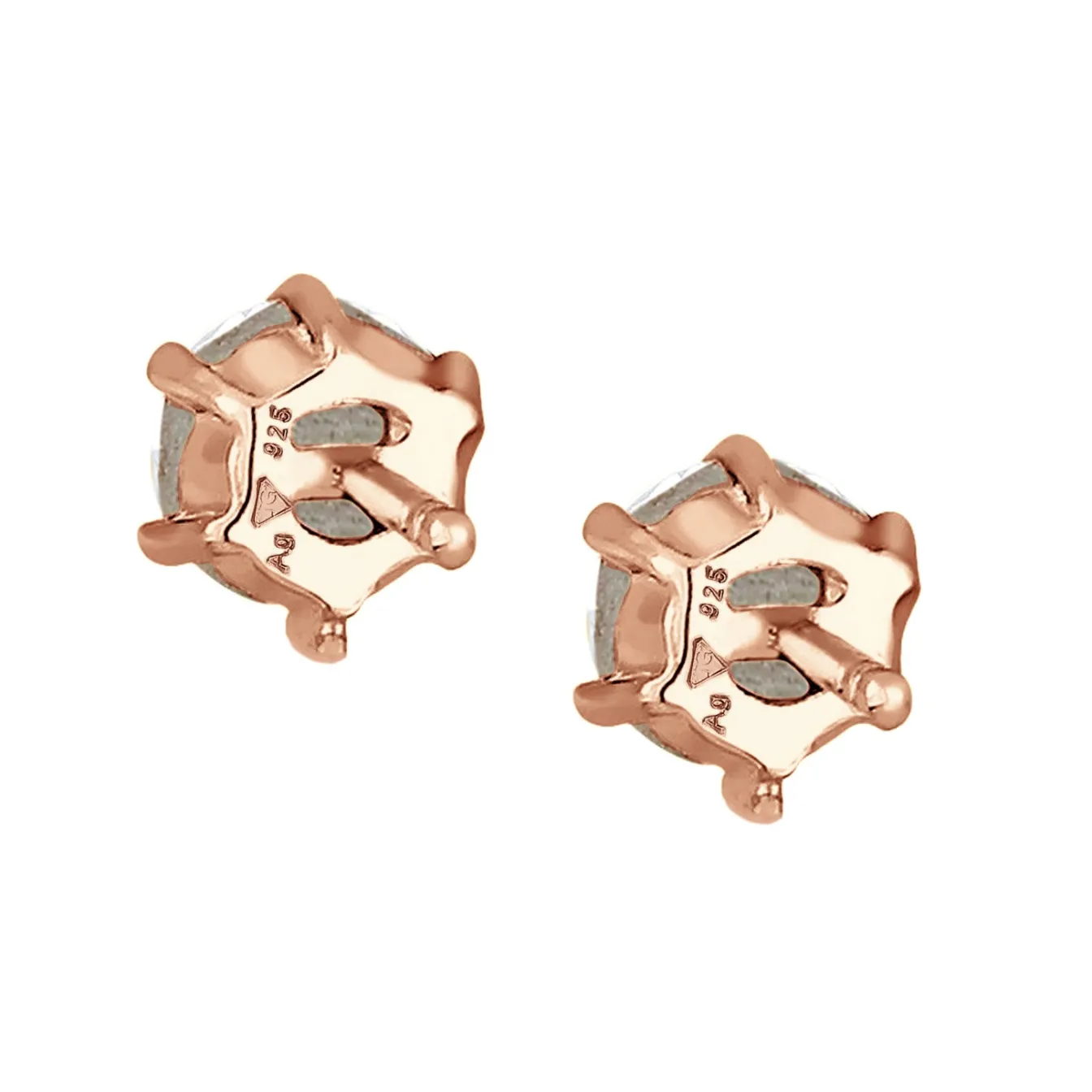Elli "Ohrstecker Basic | Kristall (Weiß)< Roségold|Ohrringe