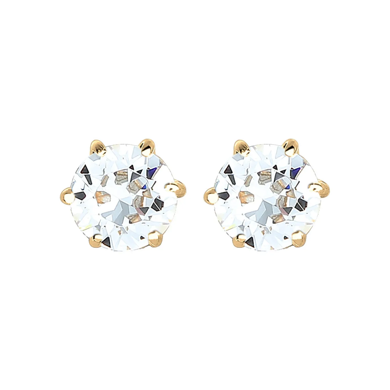 Elli "Ohrstecker Basic | Kristall (Weiß)< Roségold|Ohrringe