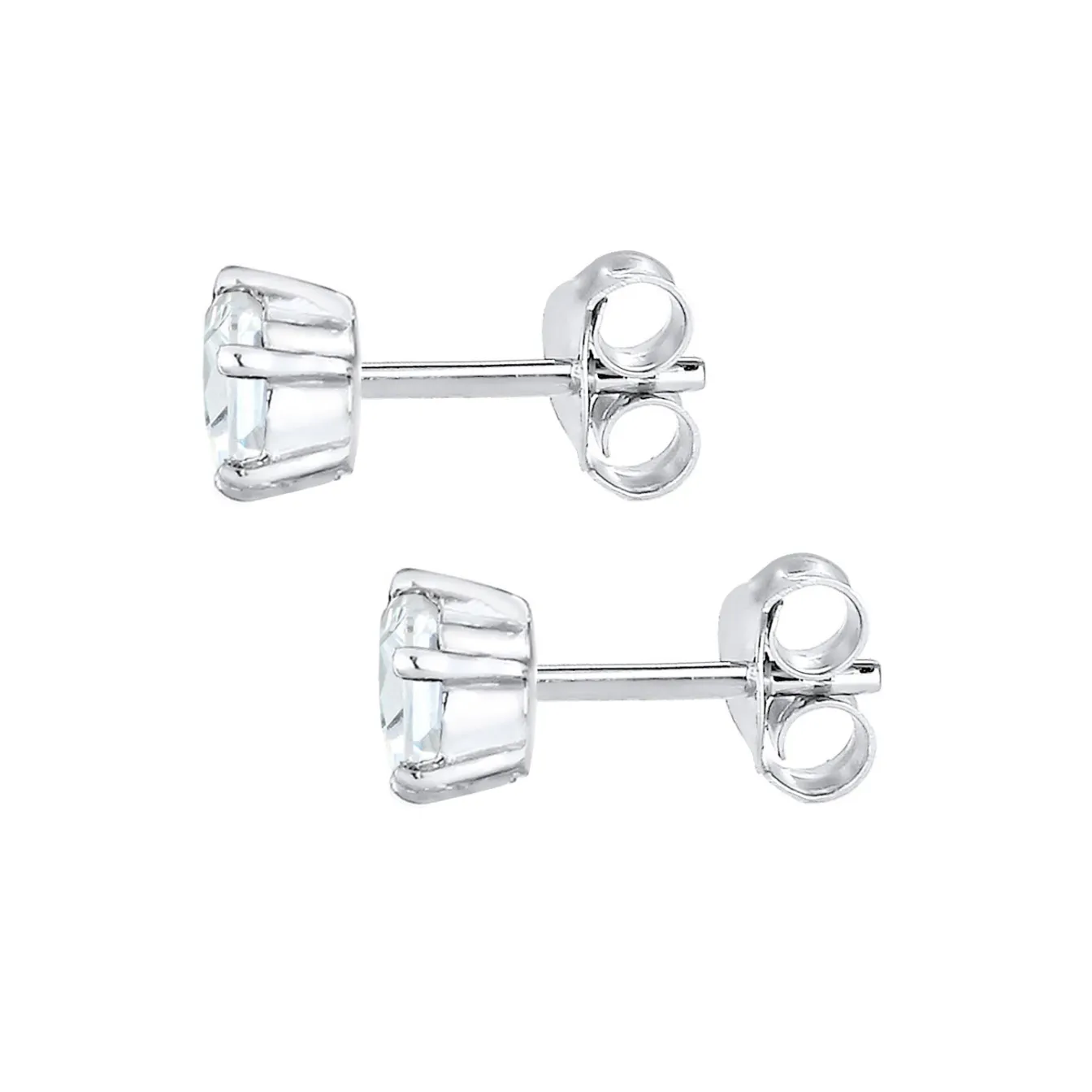 Elli "Ohrstecker Basic | Kristall (Weiß)< Roségold|Ohrringe