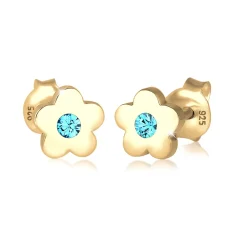 Elli "Ohrstecker Blume | Kristall (Rosa)<Kinder Symbol-schmuck|Kinderschmuck