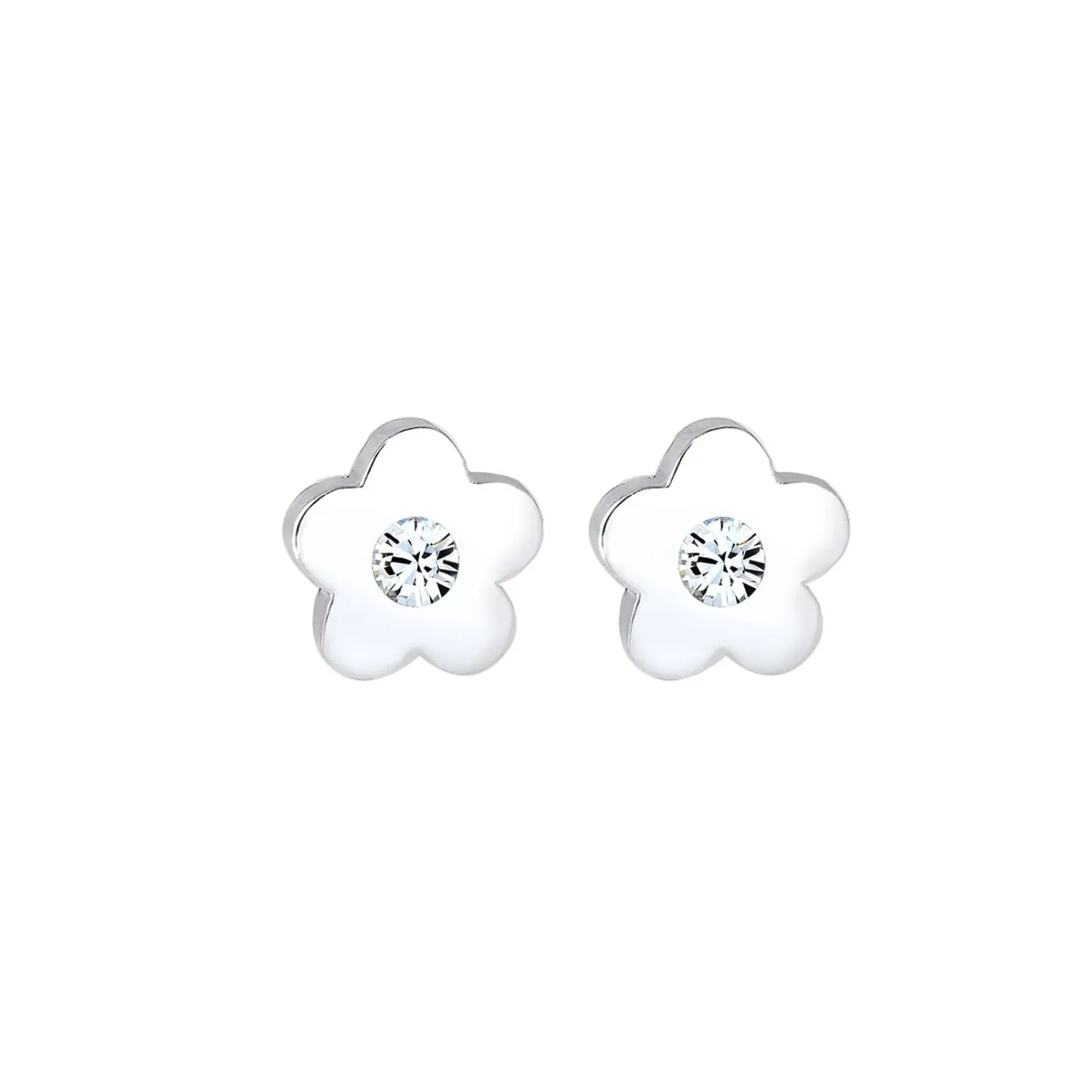 Elli "Ohrstecker Blume | Kristall (Rosa)<Kinder Symbol-schmuck|Kinderschmuck