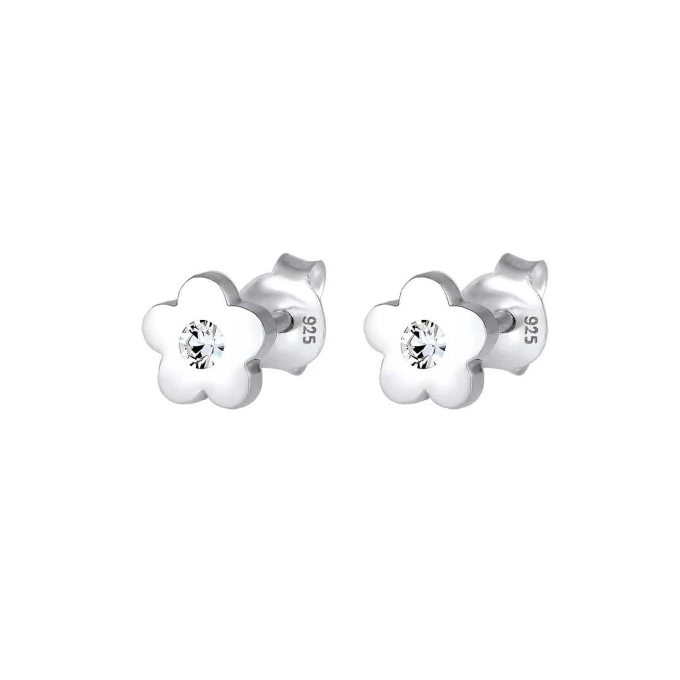 Elli "Ohrstecker Blume | Kristall (Rosa)<Kinder Symbol-schmuck|Kinderschmuck