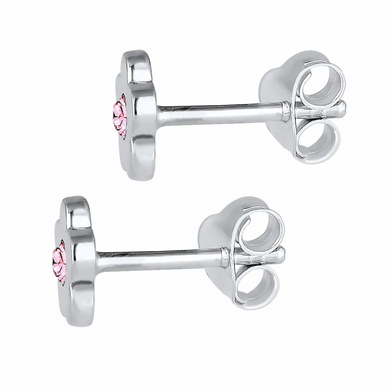 Elli "Ohrstecker Blume | Kristall (Rosa)<Kinder Symbol-schmuck|Kinderschmuck