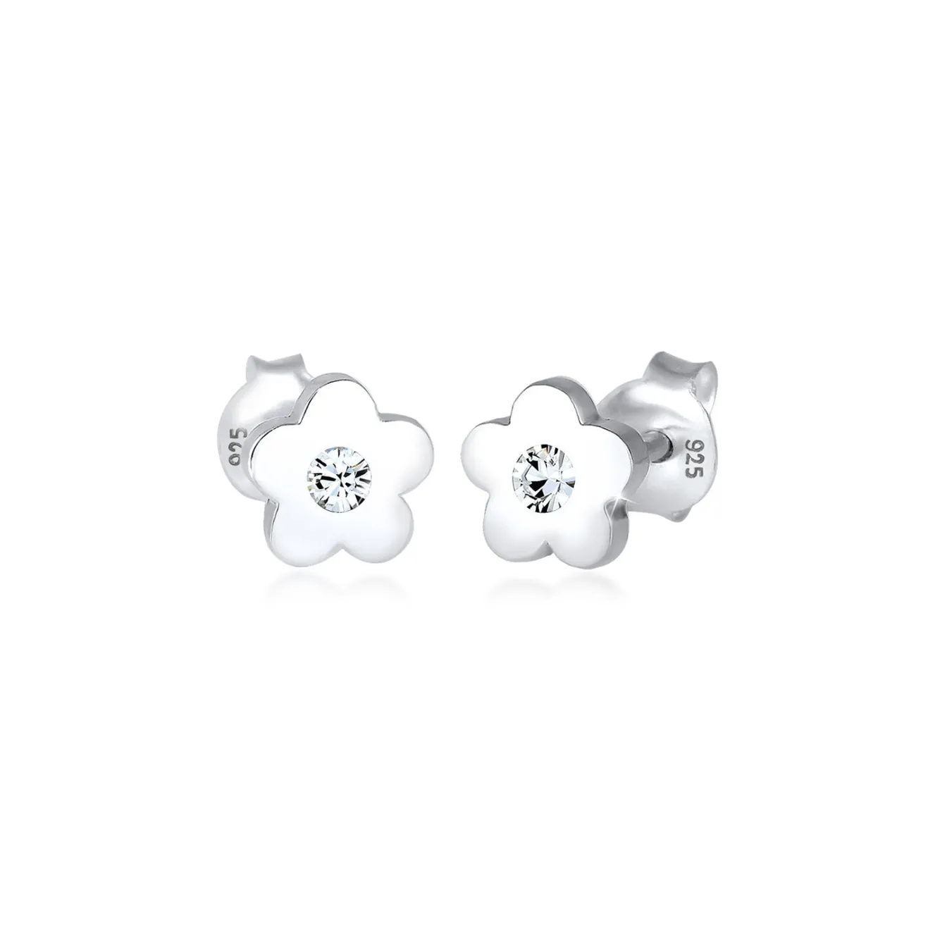 Elli "Ohrstecker Blume | Kristall (Rosa)<Kinder Symbol-schmuck|Kinderschmuck