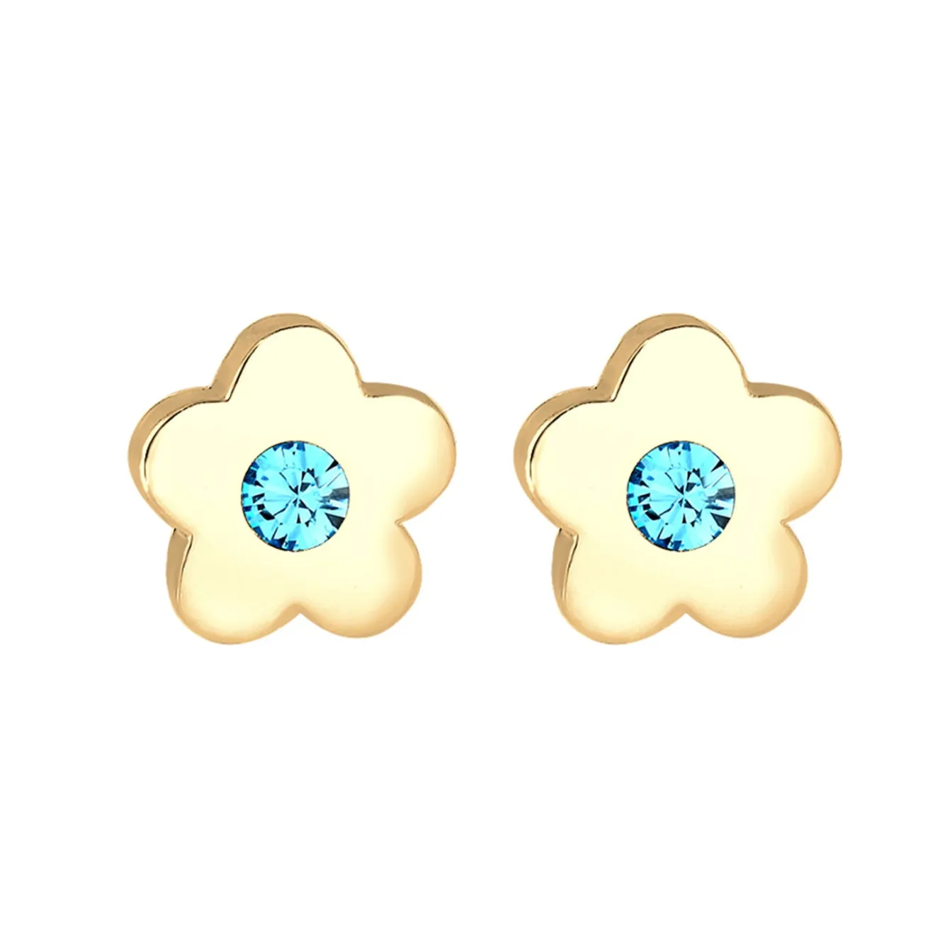 Elli "Ohrstecker Blume | Kristall (Rosa)<Kinder Symbol-schmuck|Kinderschmuck