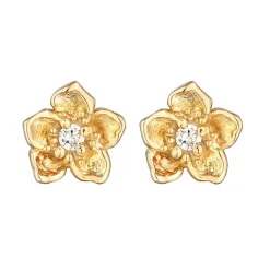 Elli "Ohrstecker Blume | Zirkonia (Weiß)< Symbol-schmuck|Ohrringe