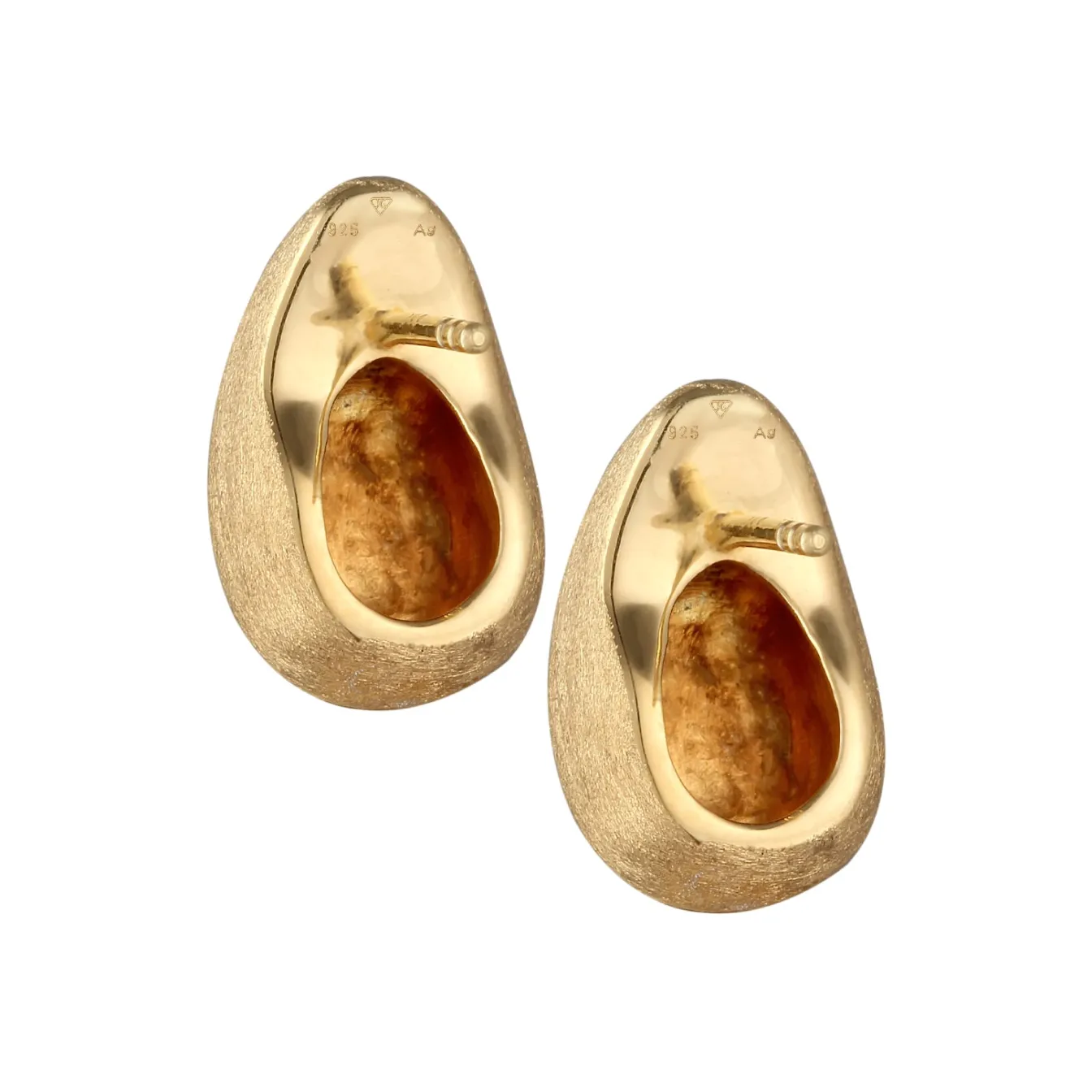 Elli "Ohrstecker Chunky Drop Brushed< Vergoldet|Ohrringe