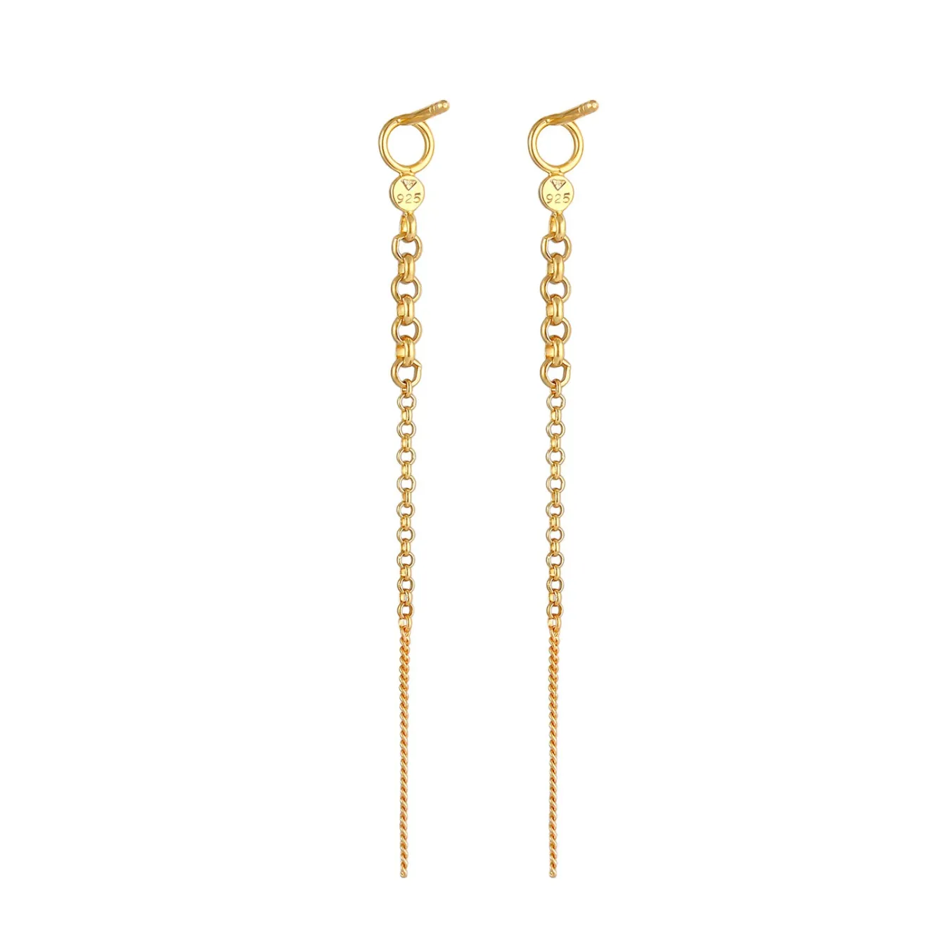 Elli "Ohrstecker Ear Chain< Ohrringe|Silber