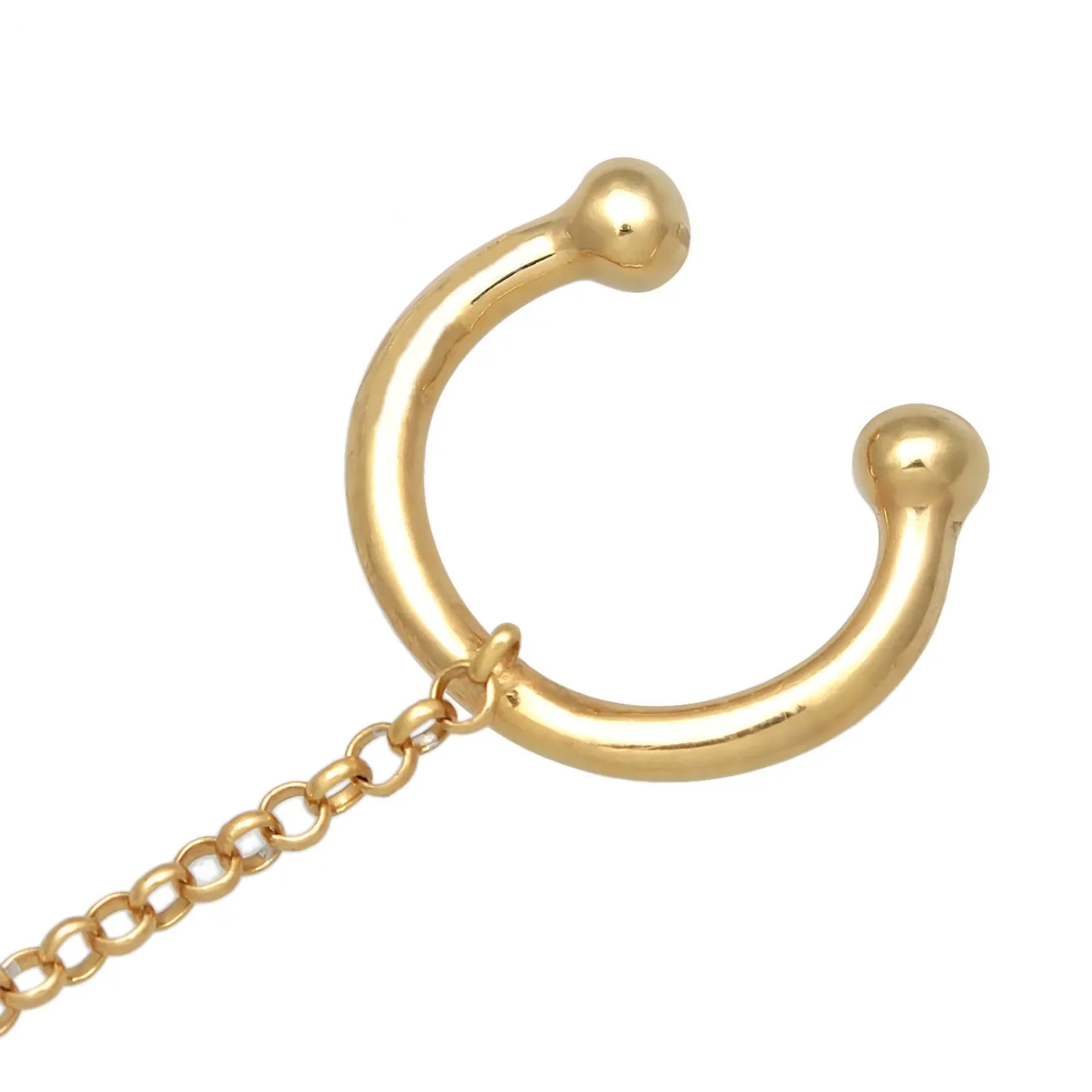 Elli "Ohrstecker Ear Chain | Süßwasserperle< Perlen|Ohrringe