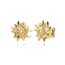 Elli "Ohrstecker Edelweiss< Ohrringe|Silber