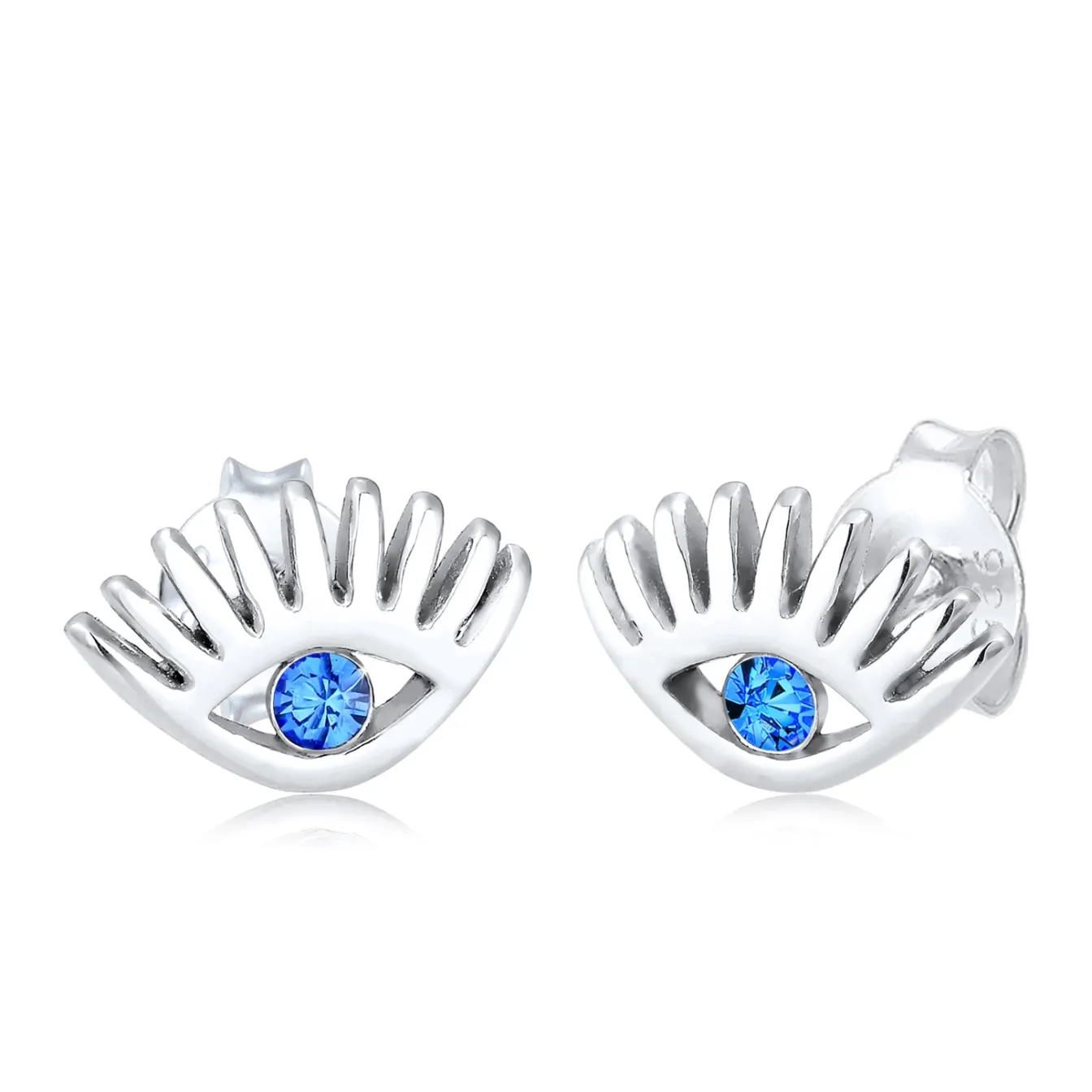 Elli "Ohrstecker Evil Eye | Kristall ( Blau )< Roségold|Symbol-schmuck