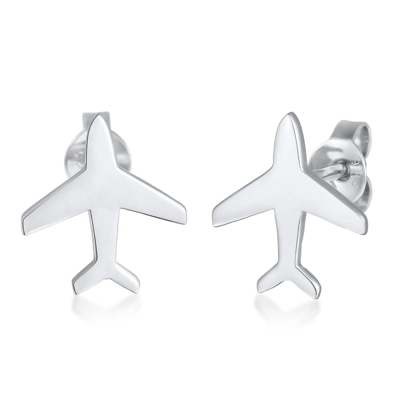 Elli "Ohrstecker Flugzeug< Vergoldet|Symbol-schmuck