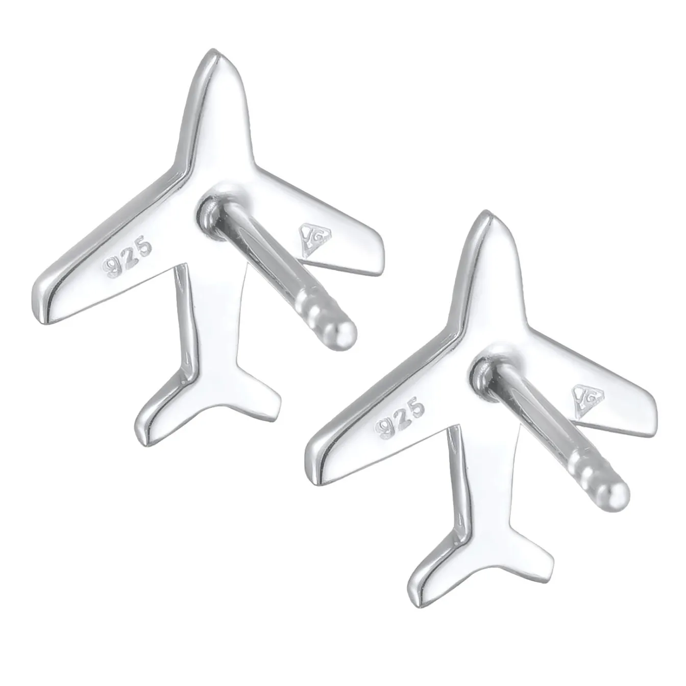 Elli "Ohrstecker Flugzeug< Vergoldet|Symbol-schmuck