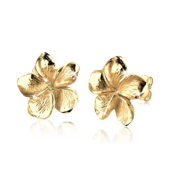 Elli "Ohrstecker Frangipani Blüte< Roségold|Symbol-schmuck