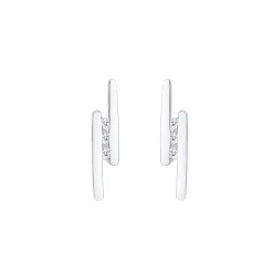 Elli "Ohrstecker Geo | Diamant ( Weiß, 0,09 ct )< Ohrringe|Vergoldet