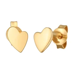 Elli "Ohrstecker Herz< Vergoldet|Symbol-schmuck