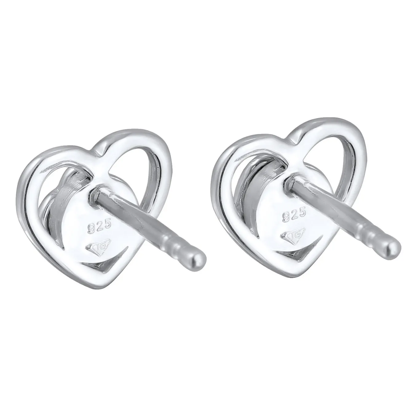 Elli "Ohrstecker Herz | Kristall (Weiß)< Symbol-schmuck|Herz-schmuck