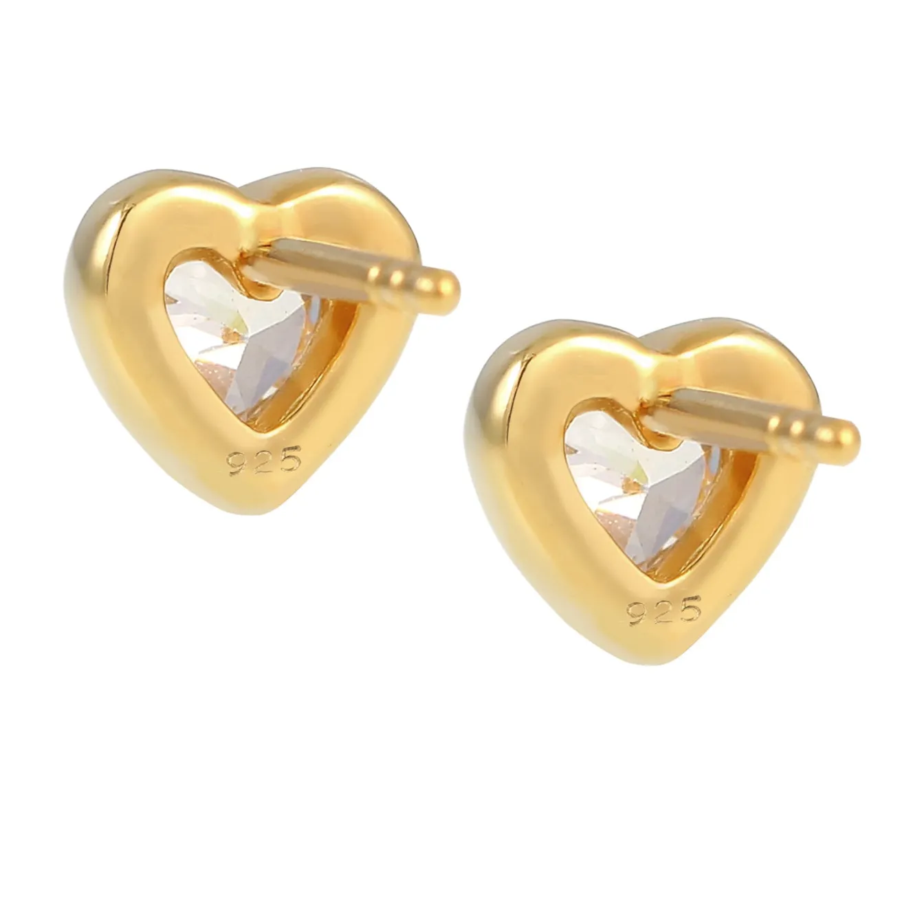 Elli "Ohrstecker Herz | Zirkonia ( Weiß )< Symbol-schmuck|Herz-schmuck