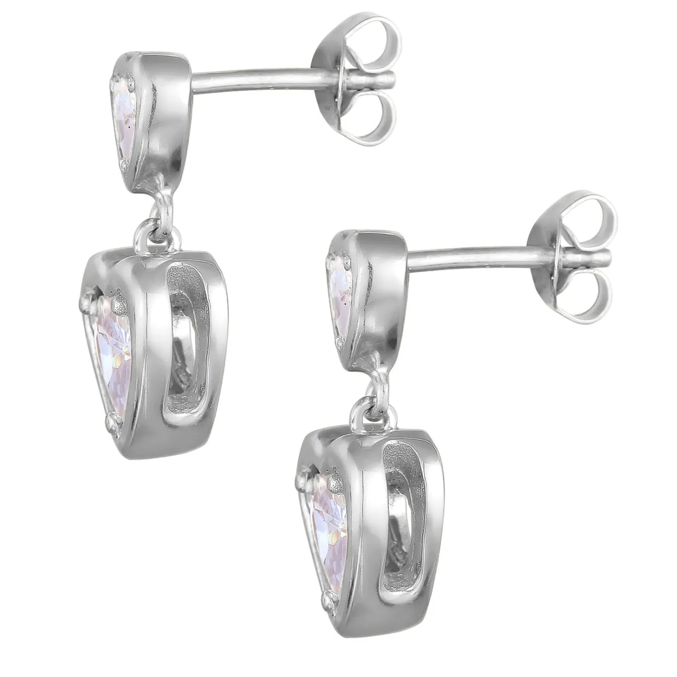 Elli "Ohrstecker Herz | Zirkonia (Weiß)< Symbol-schmuck|Herz-schmuck