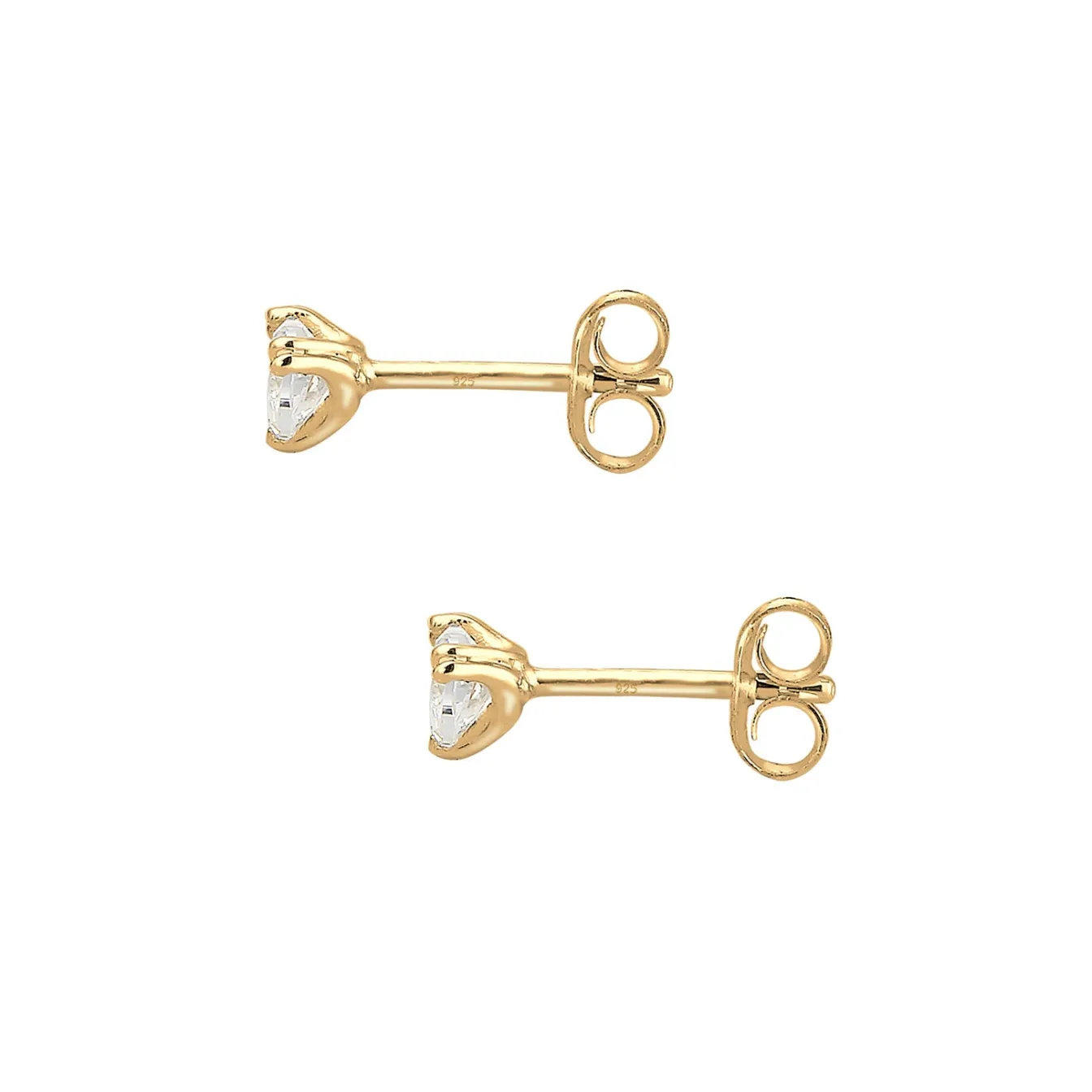 Elli "Ohrstecker Herz | Zirkonia ( Weiß )< Symbol-schmuck|Herz-schmuck