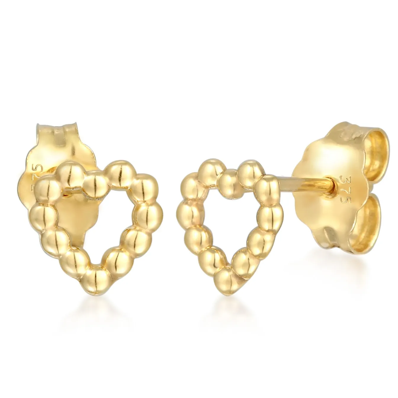 Elli "Ohrstecker Herz Kugeln< Symbol-schmuck|Herz-schmuck