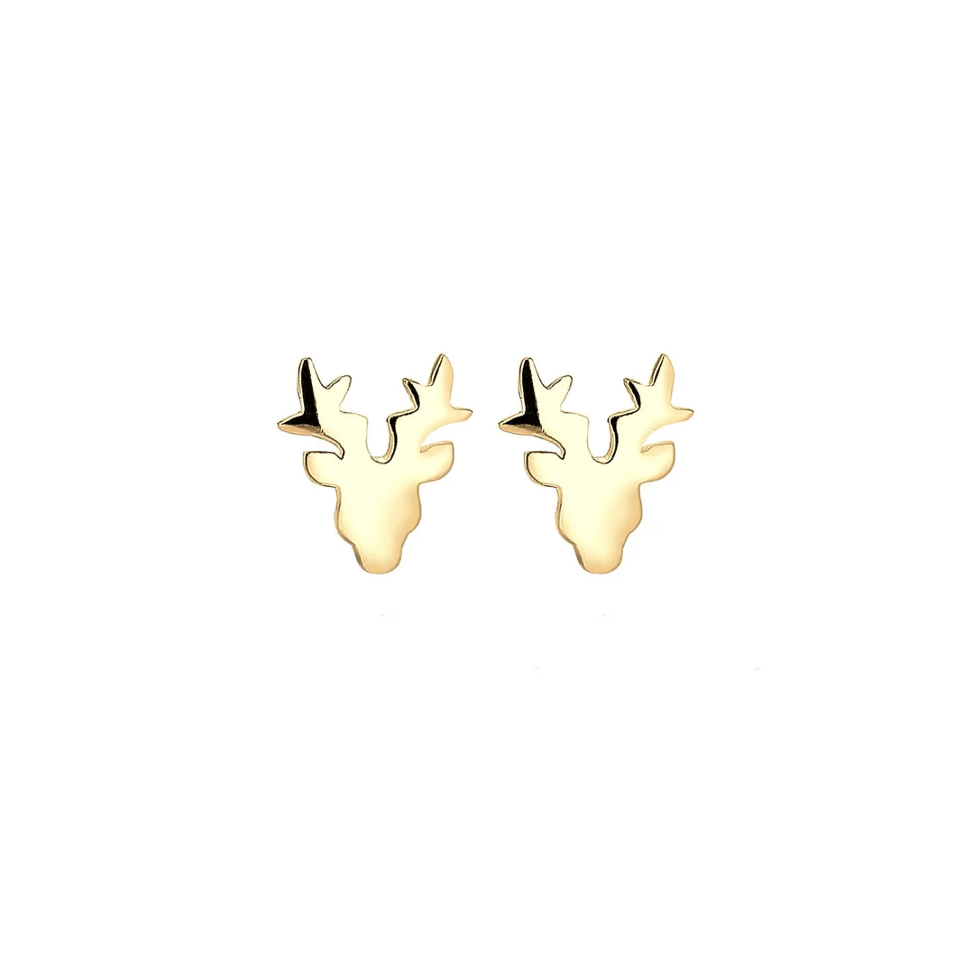 Elli "Ohrstecker Hirsch< Vergoldet|Ohrringe
