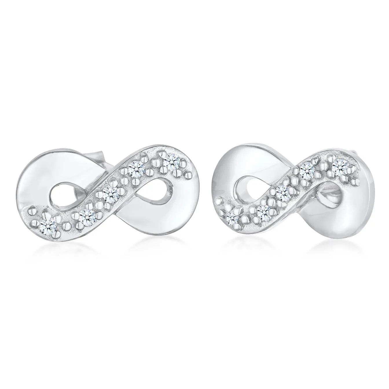 Elli "Ohrstecker Infinity | Diamant (Weiß, 0.15 ct.)< Symbol-schmuck|Herz-schmuck