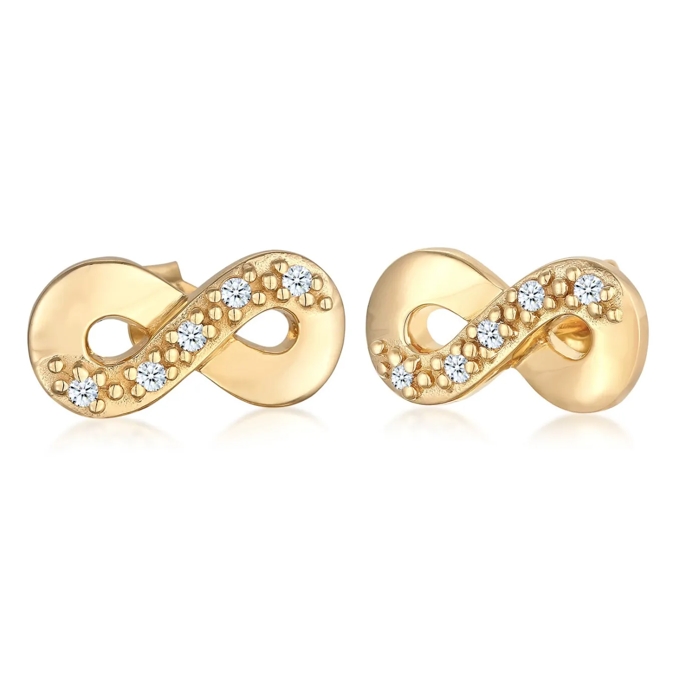 Elli "Ohrstecker Infinity | Diamant (Weiß, 0.15 ct.)< Symbol-schmuck|Herz-schmuck