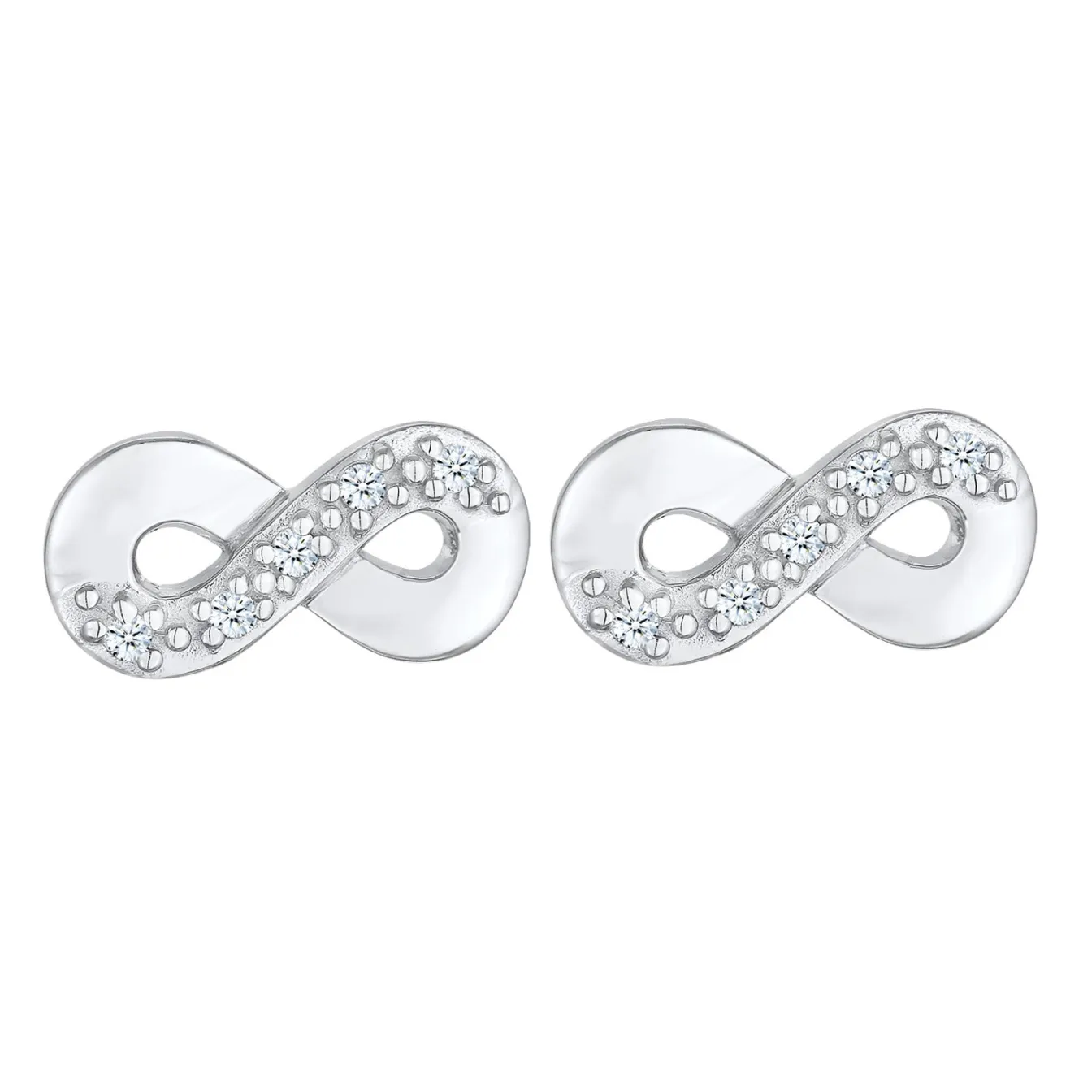 Elli "Ohrstecker Infinity | Diamant (Weiß, 0.15 ct.)< Symbol-schmuck|Herz-schmuck
