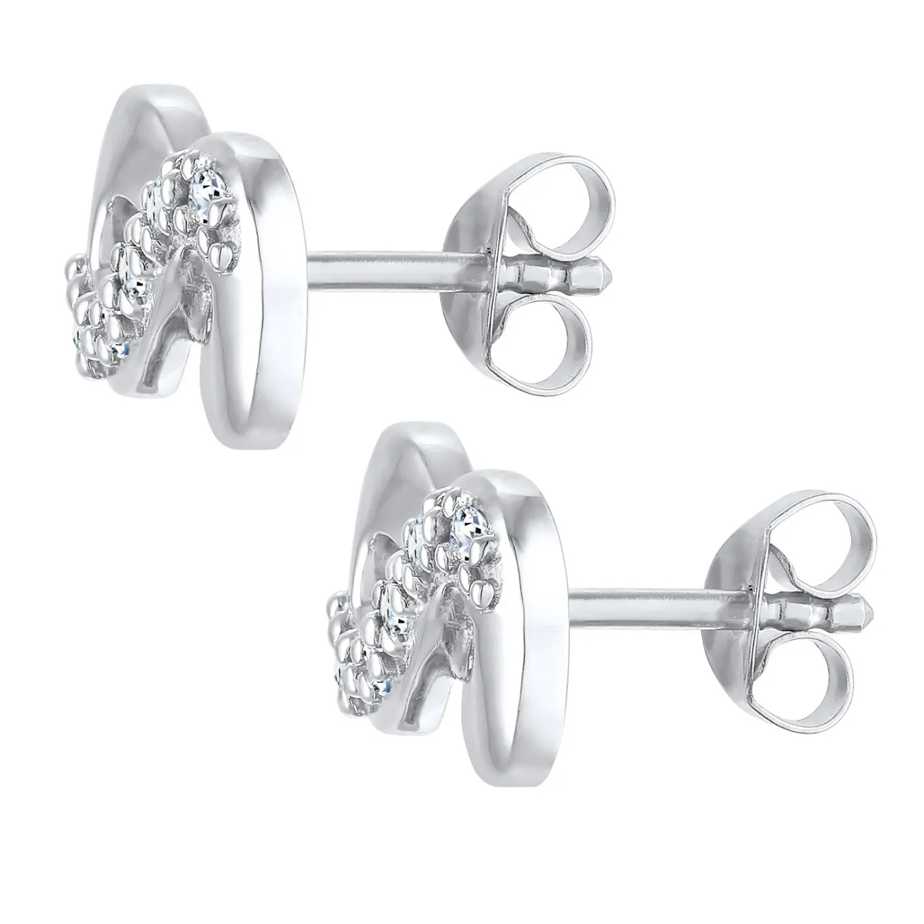 Elli "Ohrstecker Infinity | Diamant (Weiß, 0.15 ct.)< Symbol-schmuck|Herz-schmuck