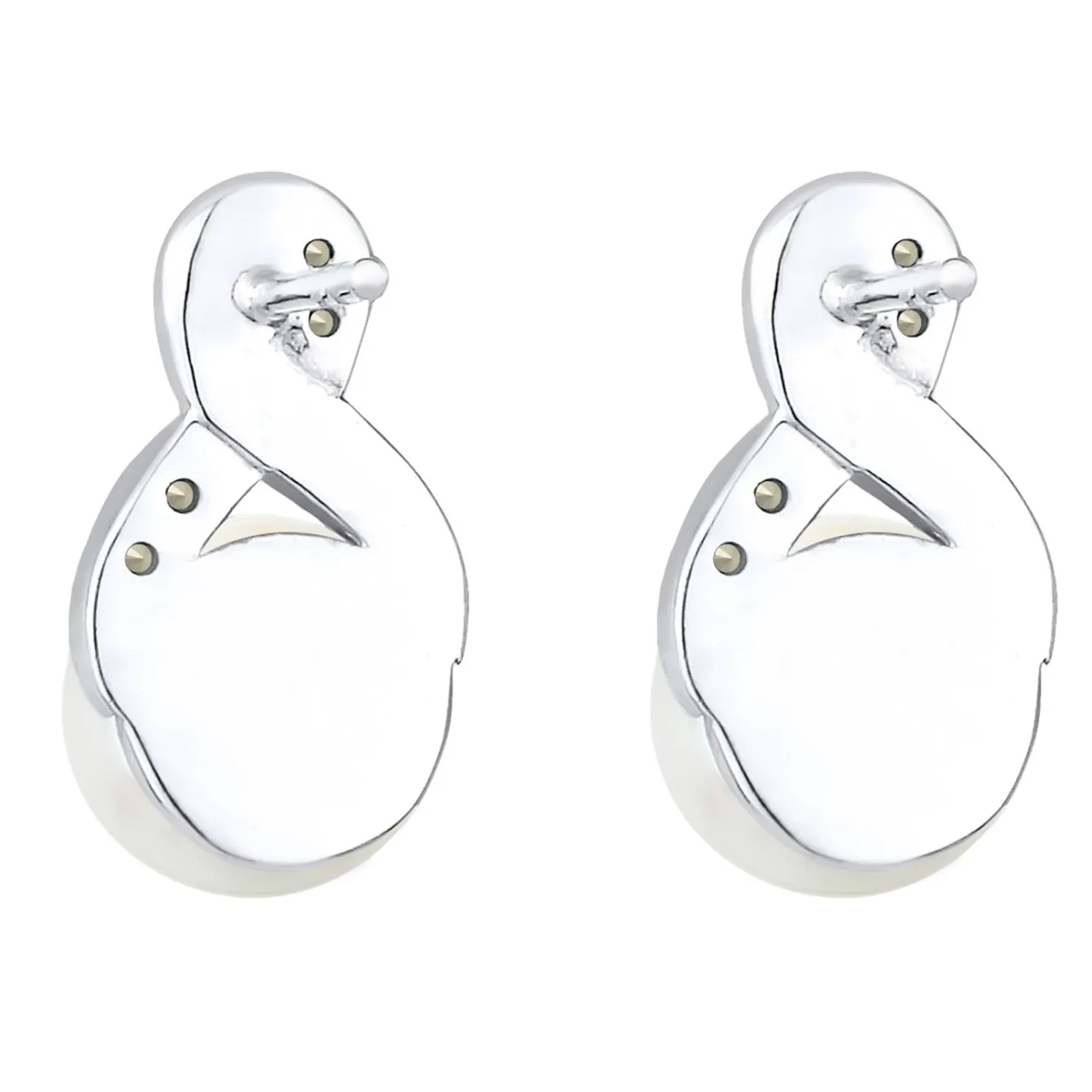 Elli "Ohrstecker Infinity | Süßwasserperle, Kristall ( Weiß )< Roségold|Symbol-schmuck