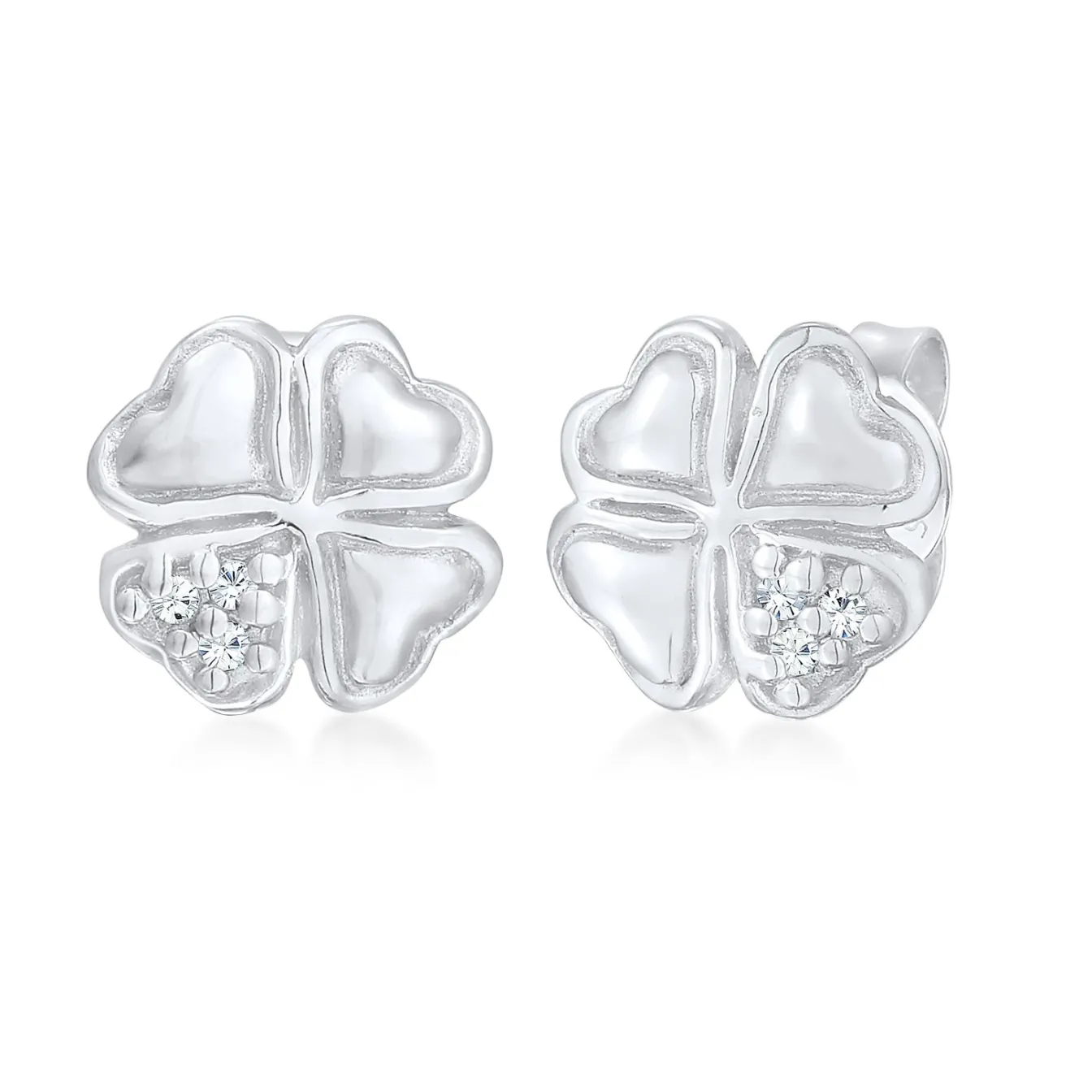 Elli "Ohrstecker Kleeblatt | Diamant (Weiß, 0.03 ct.)< Symbol-schmuck|Letzte Chance