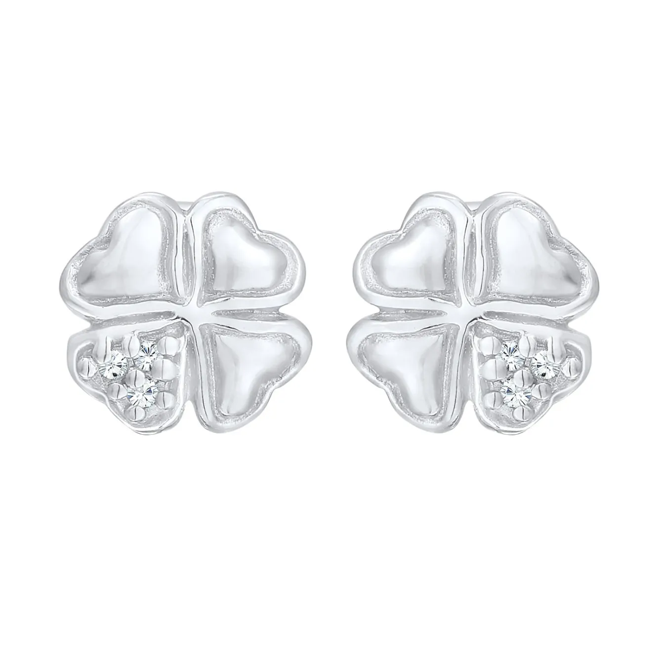 Elli "Ohrstecker Kleeblatt | Diamant (Weiß, 0.03 ct.)< Symbol-schmuck|Letzte Chance