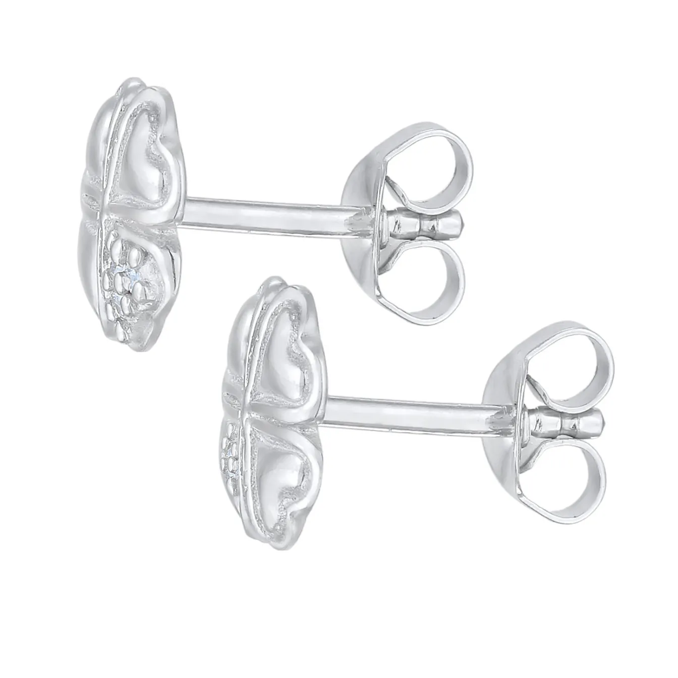 Elli "Ohrstecker Kleeblatt | Diamant (Weiß, 0.03 ct.)< Symbol-schmuck|Letzte Chance
